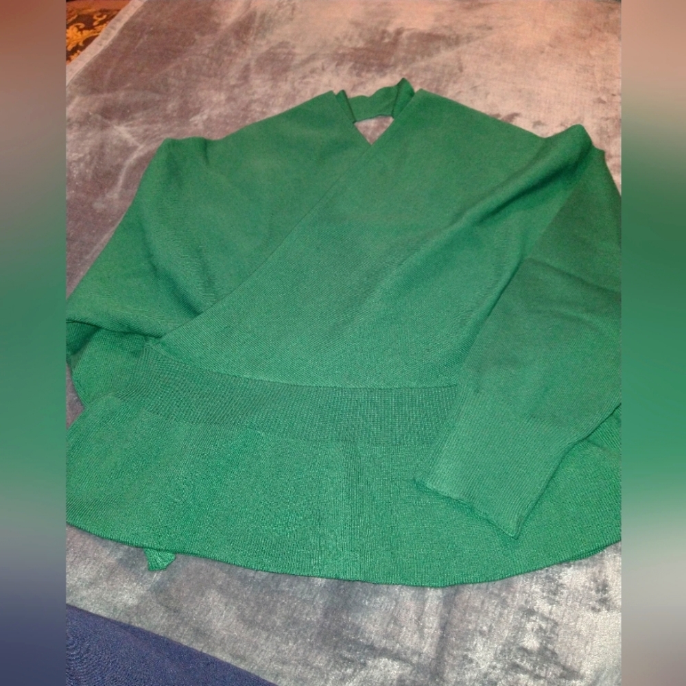 Green sweater blouse